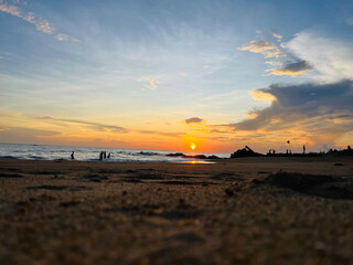 sunset on the beach