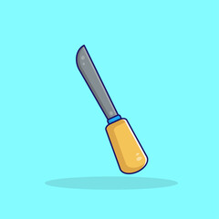 knife cartoon illustration. Building tools illustration icon