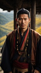 Portrait of a Chinese young man in ancient attire