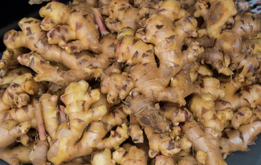 Ginger root at the market