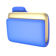 folder 3d office business financial icon