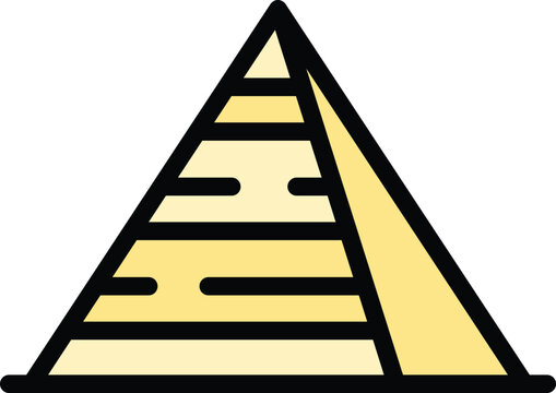 recommend clip art: Egypt pyramid icon outline vector. Ancient cairo. Giza sand color flat