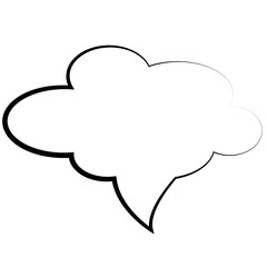 Digital png illustration of text bubble on transparent background