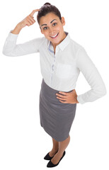 Digital png photo of caucasian businesswoman on transparent background