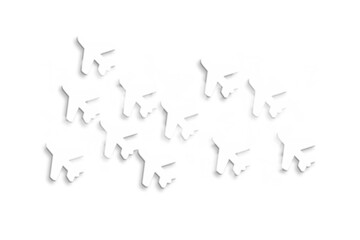 Digital png illustration of airplane symbols on transparent background