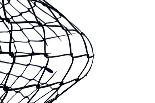 Digital png illustration of football gate net on transparent background