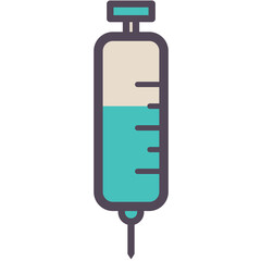 Digital png illustration of syringe symbol on transparent background