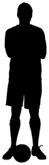 Digital png illustration of silhouette of man on transparent background