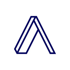 Monogram design vector logo. Monogram initial letter mark A logo design. Monogram design vector logo. Monogram initial letter mark A logo design simple A monogram