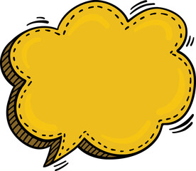 Digital png illustration of text bubble on transparent background