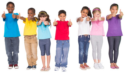 Digital png photo of diverse group of children on transparent background
