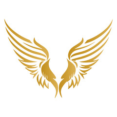 Spread Pair of Angel or Eagle Wings illustration, SVG or PNG Angel or Eagle Wings.