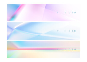 3d abstract Crystal background set of banners