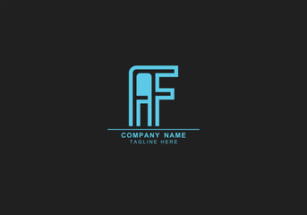 AF or FA minimal logo