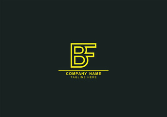 BC or CB minimal and abstract line art logo