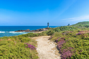 The lighthouse at isla Pancha in Galicia
