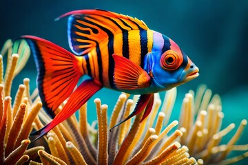 fish with coral in see generated by AI tool                               
