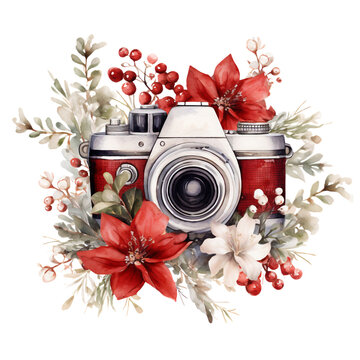 recommend clip art: Christmas Watercolor Clip Art, Watercolor Flowers Illustration, Floral Christmas Sublimation Design, Red White Flowers Clip Art