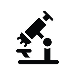 Science lab microscope vector icon