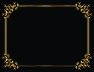Gilded Elegance Vector Backgrounds with Decorative Gold Frames.