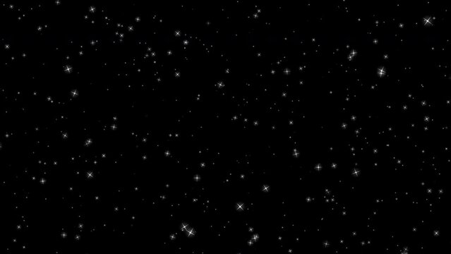 Twinkling Stars. Twinkling Stars Background. Twinkling Star Particles. Seamless Loop