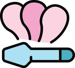 Eye patch model icon outline vector. Face mask. Cosmetic gel color flat