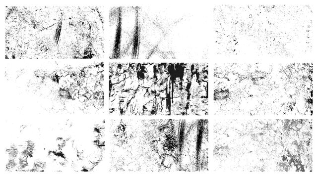 Vector grunge overlay. Hand drawn abstract grung set. Ink brush strokes mess. Design for poster, invitation, gift card, coupon, book cover. Banner halftone overlay. Retro vintage background collection