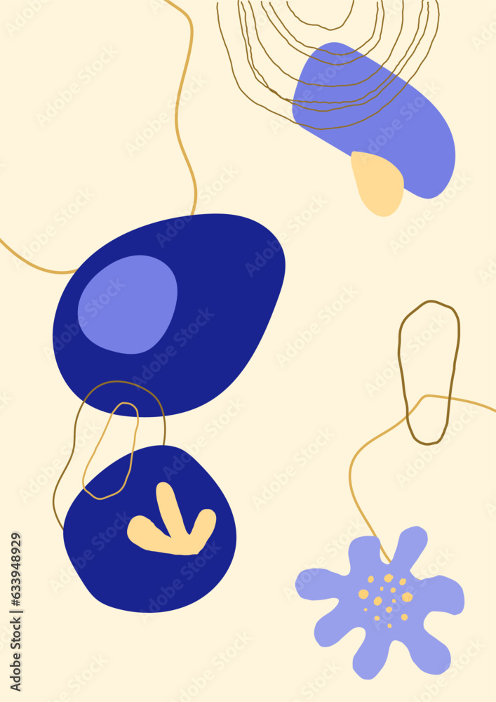 Aufkleber geometric doodle shapes. abstract background. hand drawn scribble style elements. vertical banner. s