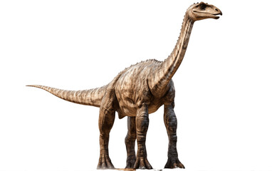 Diplodocus Brontosaurus Dinosaur Transparent Background. Generative AI