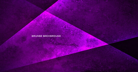 3D purple techno abstract background overlap layer on dark space with grungy decoration. Modern graphic design element style. Rough cutout shape concept for web banner, flyer, card, or brochure cover