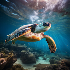 Fototapeta premium green sea turtle