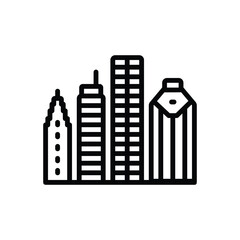 Obraz premium Black line icon for houston 