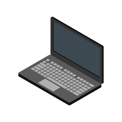 Vector laptop computer isolated on white background