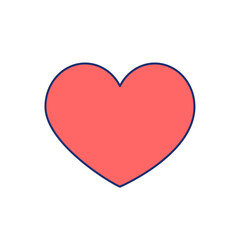 Vector heart vector, red heart vector illustration