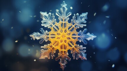 Fototapeta na wymiar snowflake close up