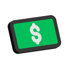 3D Illustration of Money Isolated on White Background
