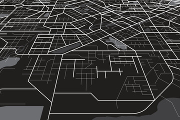 Top view of a blank map template 007