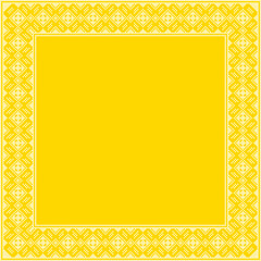 Vector illustration of Ukrainian ornament in ethnic style, identity, vyshyvanka, embroidery for print clothes, websites, banners. Background. Frame for text