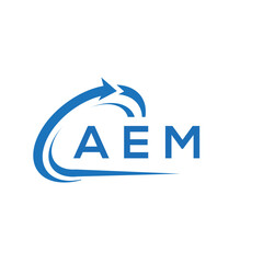 AEM letter logo design on white background. AEM creative initials letter logo concept. AEM letter design.	

