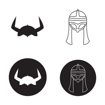 viking helmet icon vector