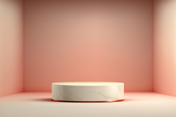 red minimalist podium background for product display