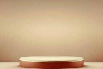 red minimalist podium background for product display