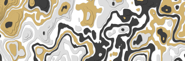 Modern abstract background with paper cut out shapes. Abstract realistic paper decoration for your design. Wavy layers. Cover layout design template. Vector Illustration