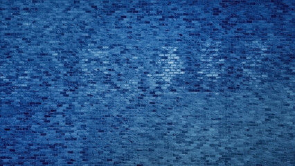 luxurious blue marble brick of wall background and pattern texture. copy space in decoration of room in home. bright blue polished mosaic wall tile. luxury and elegant backdrop.