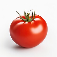 Tomato on plain white background - product photography