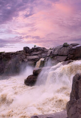 Augrabies water fall, raging water and full color sunsets