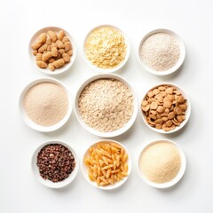 Cereals on plain white background - product photography