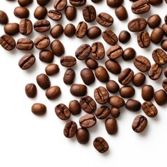 Coffee Beans on plain white background - product photography