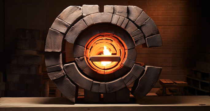 a fire fires are made of charcoal , generative ai