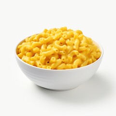Mac and Cheese on plain white background - product photography